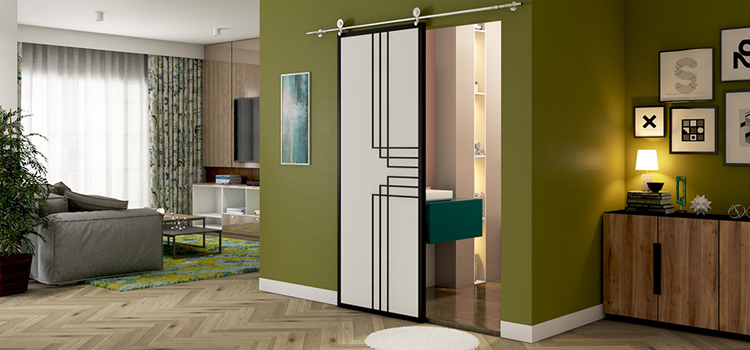 sliding bathroom door installation in Alafaya